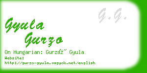 gyula gurzo business card